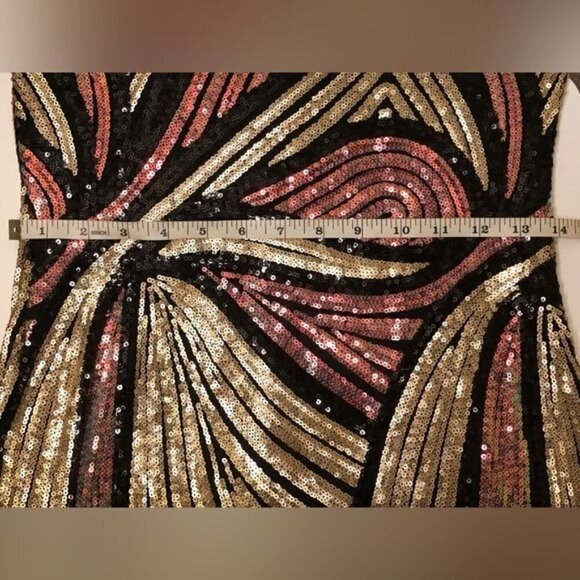 Sequin Fully Lined Sleeve Corset Dress - Picture 14 of 15